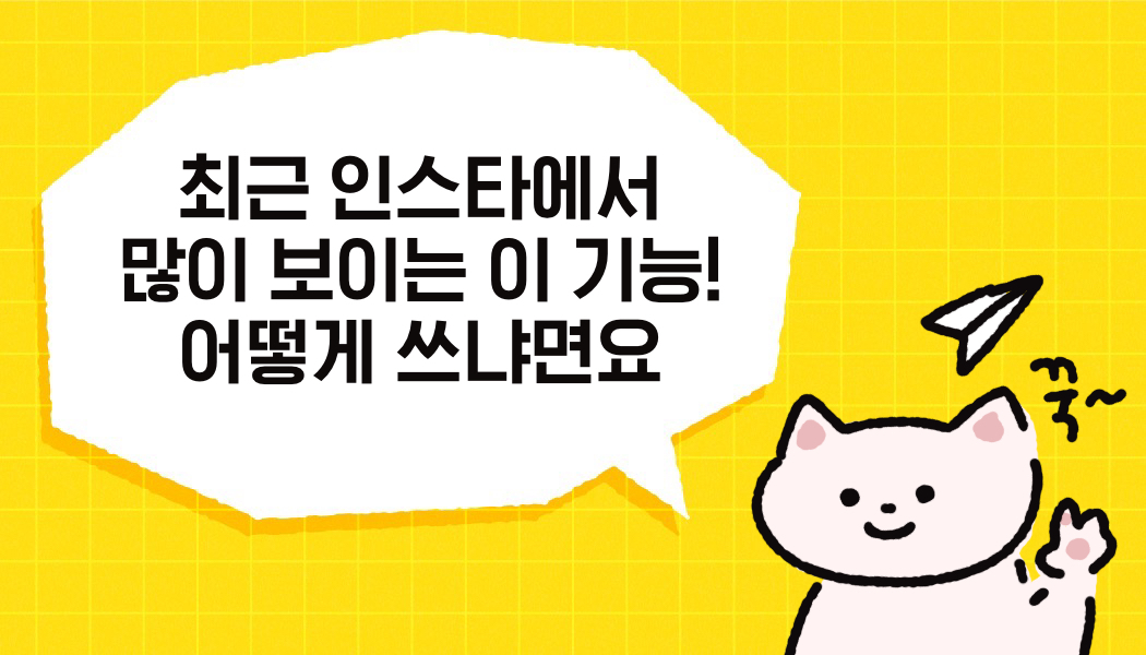 인스타그램 신기능 활용 전략